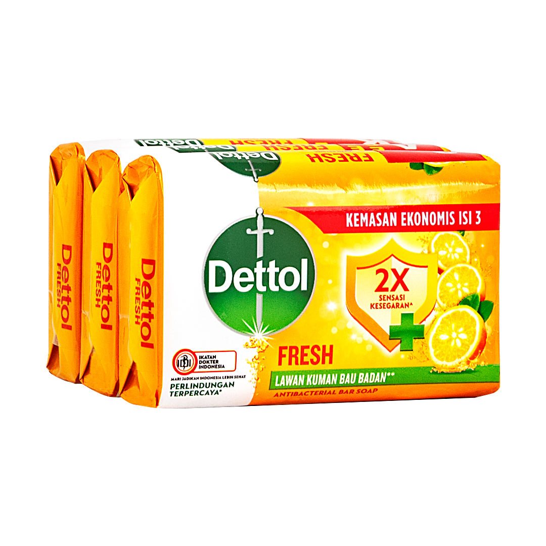 Dettol Fresh Antibacterial Bar Soap 4 Pack