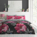 Bella Flora Avery Charcoal Microfibre Duvet Cover Set King