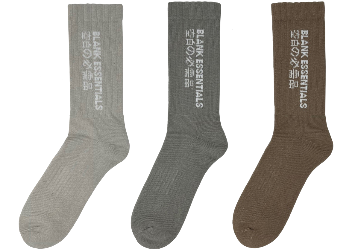 Blank Essentials Assorted Pack Crew Socks 3 pair