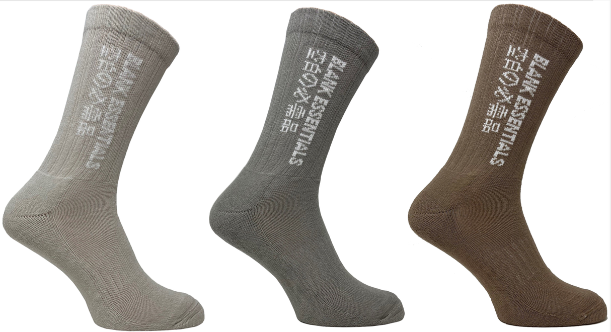 Blank Essentials Assorted Pack Crew Socks 3 pair