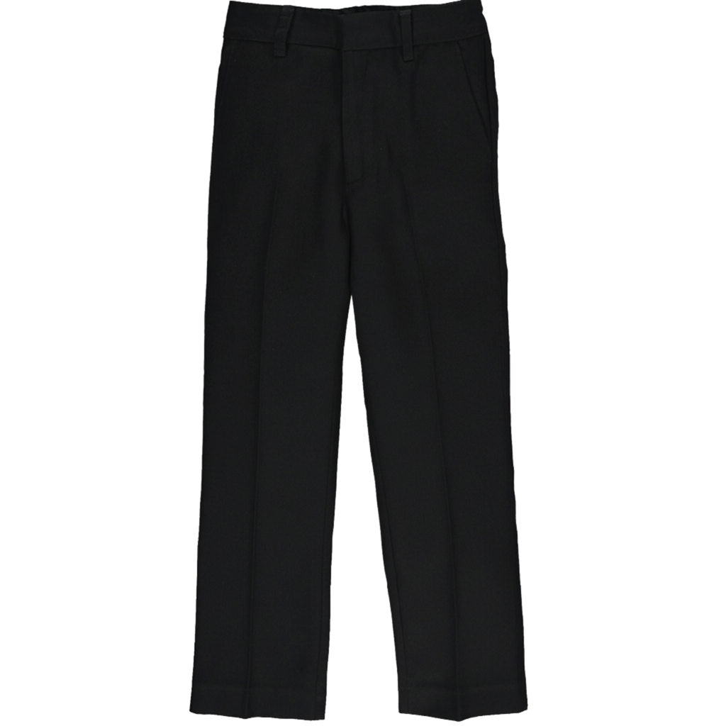 Boys Slim Fit School Trousers 12-13 Years Black 10 Pack