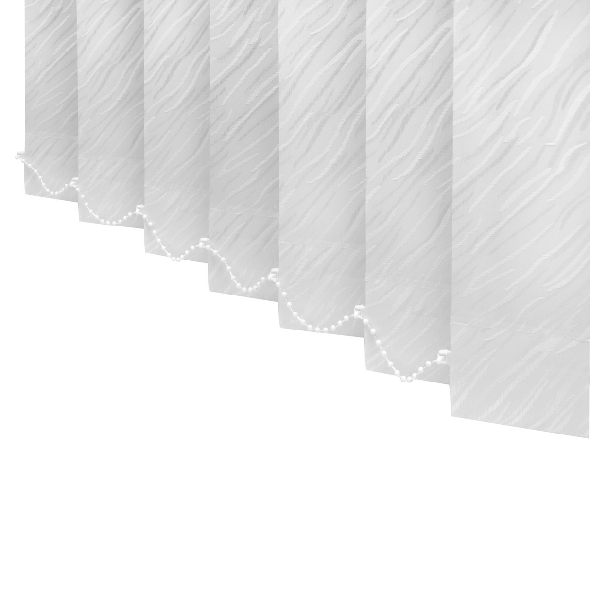 Cirrus Short Drop Pattern Vertical Blinds White