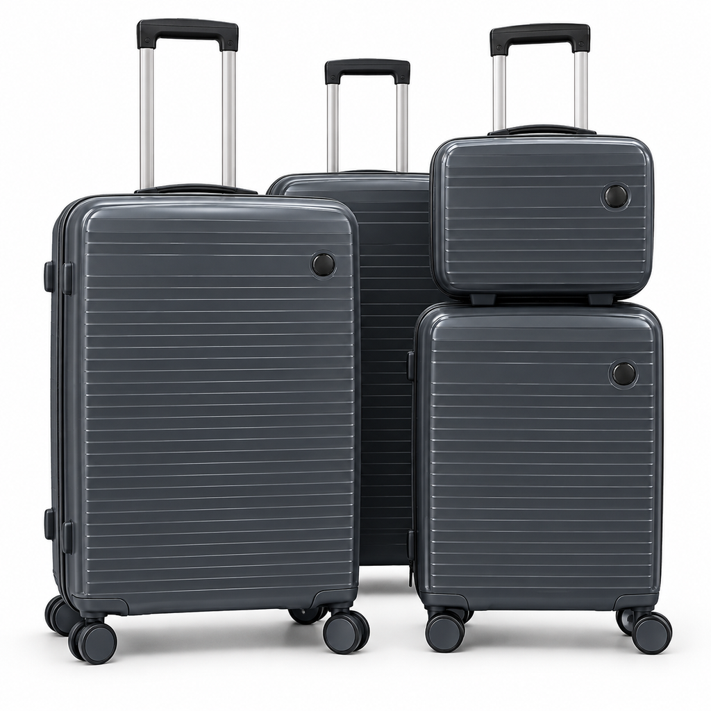 4-Piece Hard Shell Luggage Set with Vanity Case