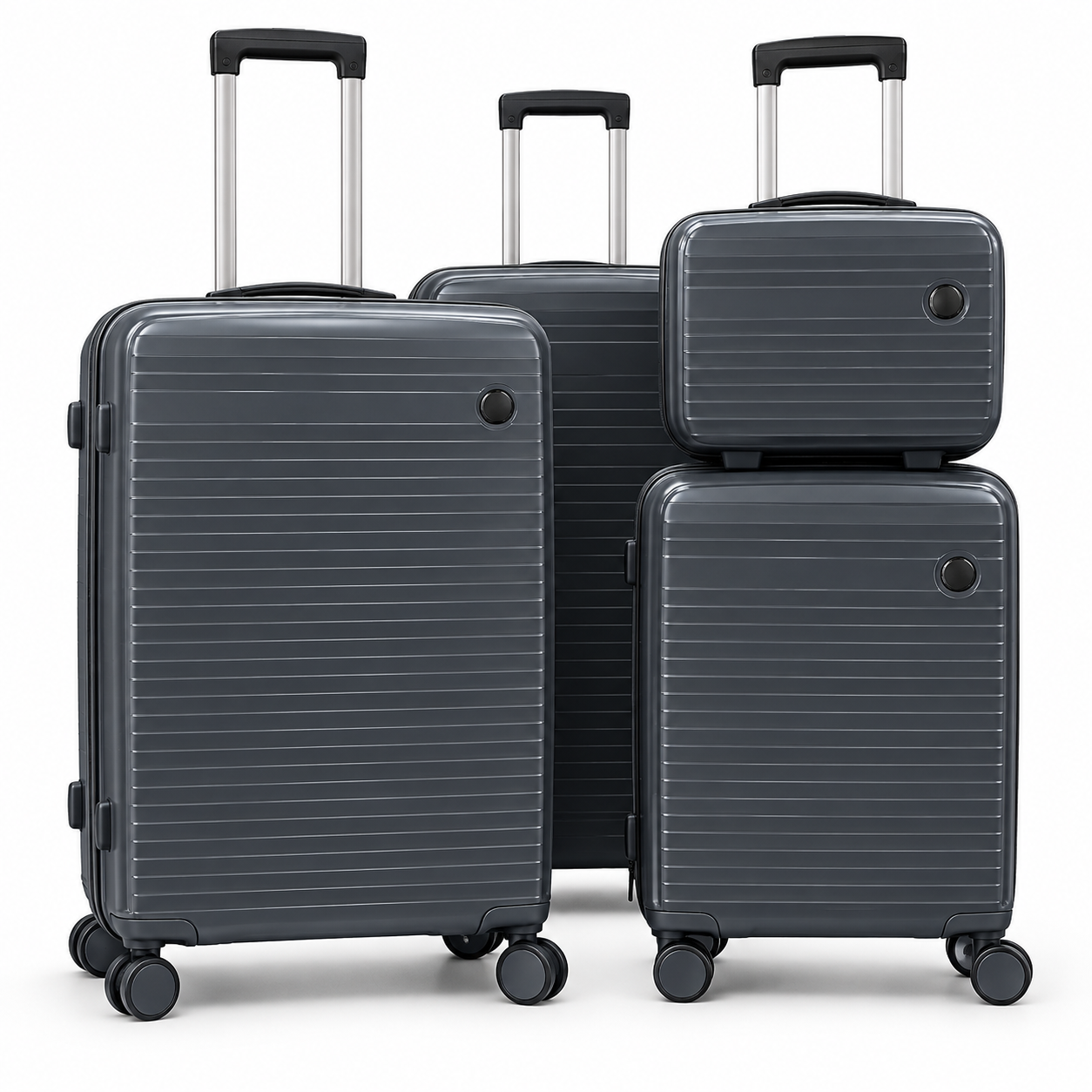 4-Piece Hard Shell Luggage Set with Vanity Case