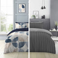 Microfiber Duvet Cover Set Geometric Design Double | 2 Pack