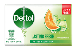 Dettol Lasting Fresh Antibacterial Bar Soap 4 Pack