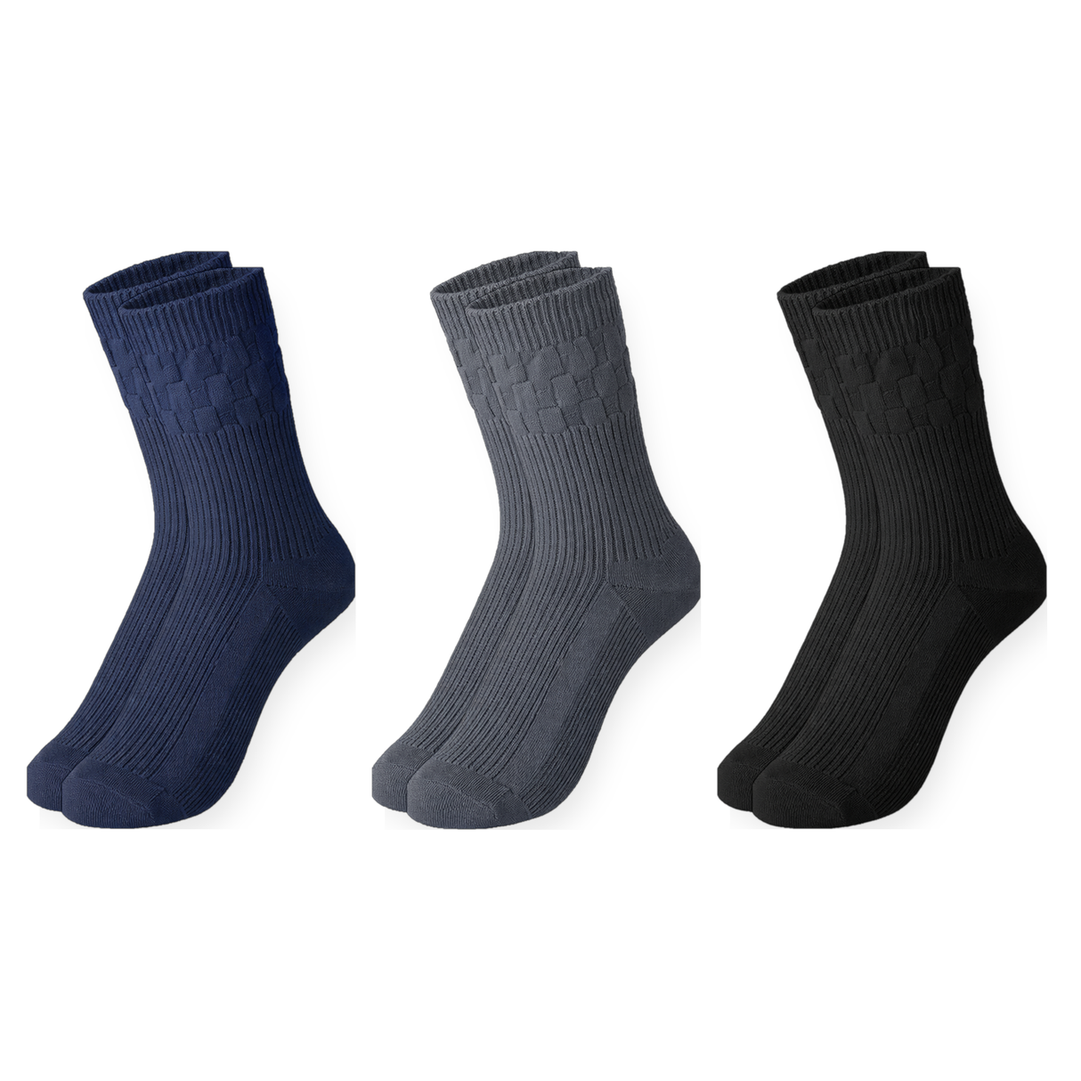 Easytop Cotton Diabetic Socks B/N/G
