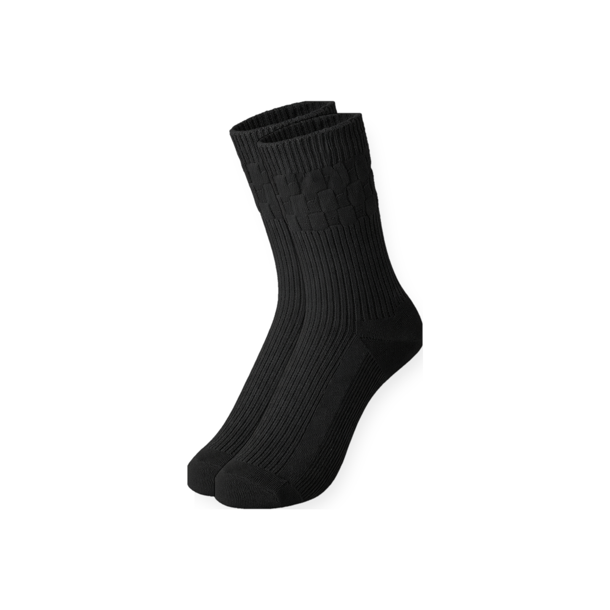 Easytop Cotton Diabetic Socks B/N/G Black