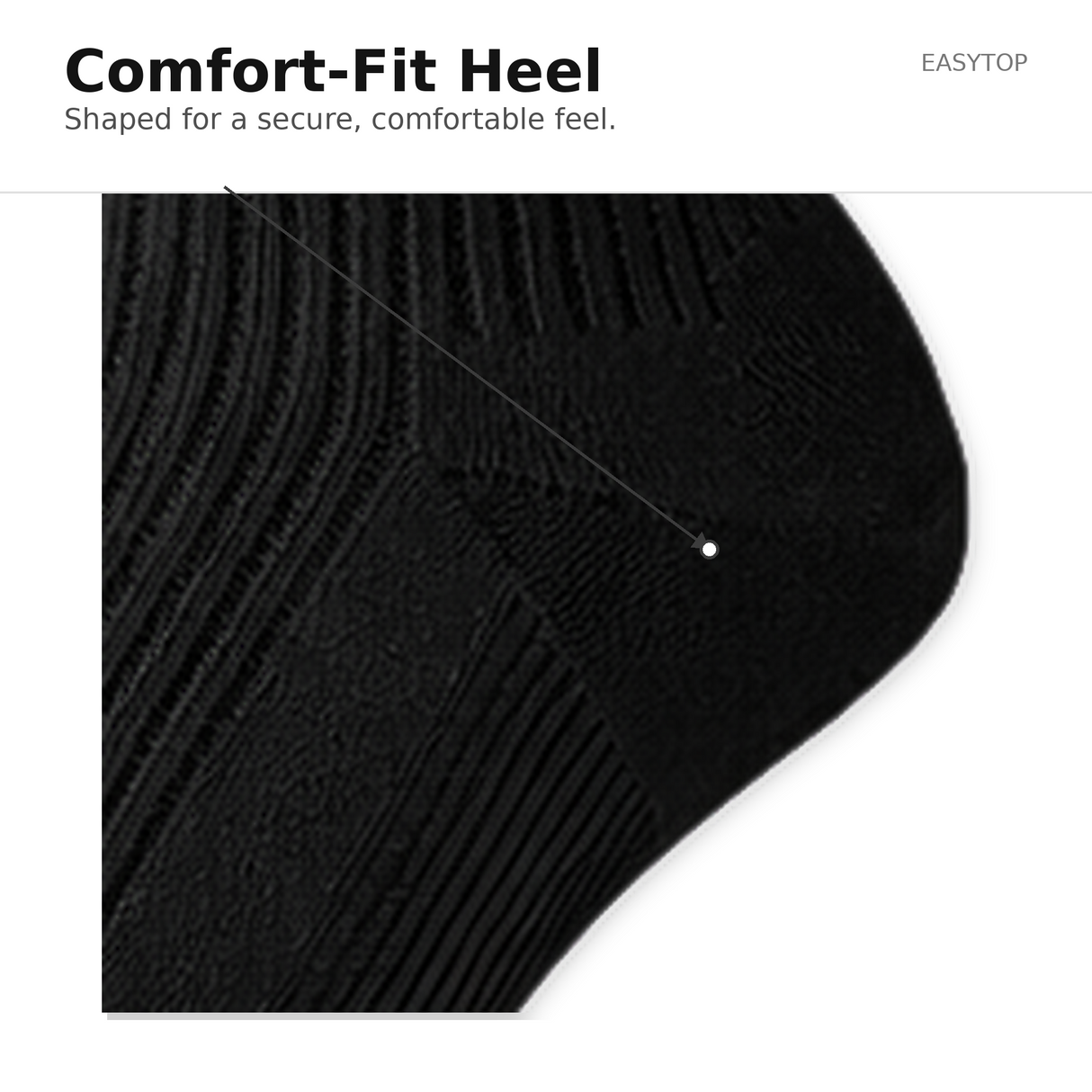 Easytop Cotton Diabetic Socks Black