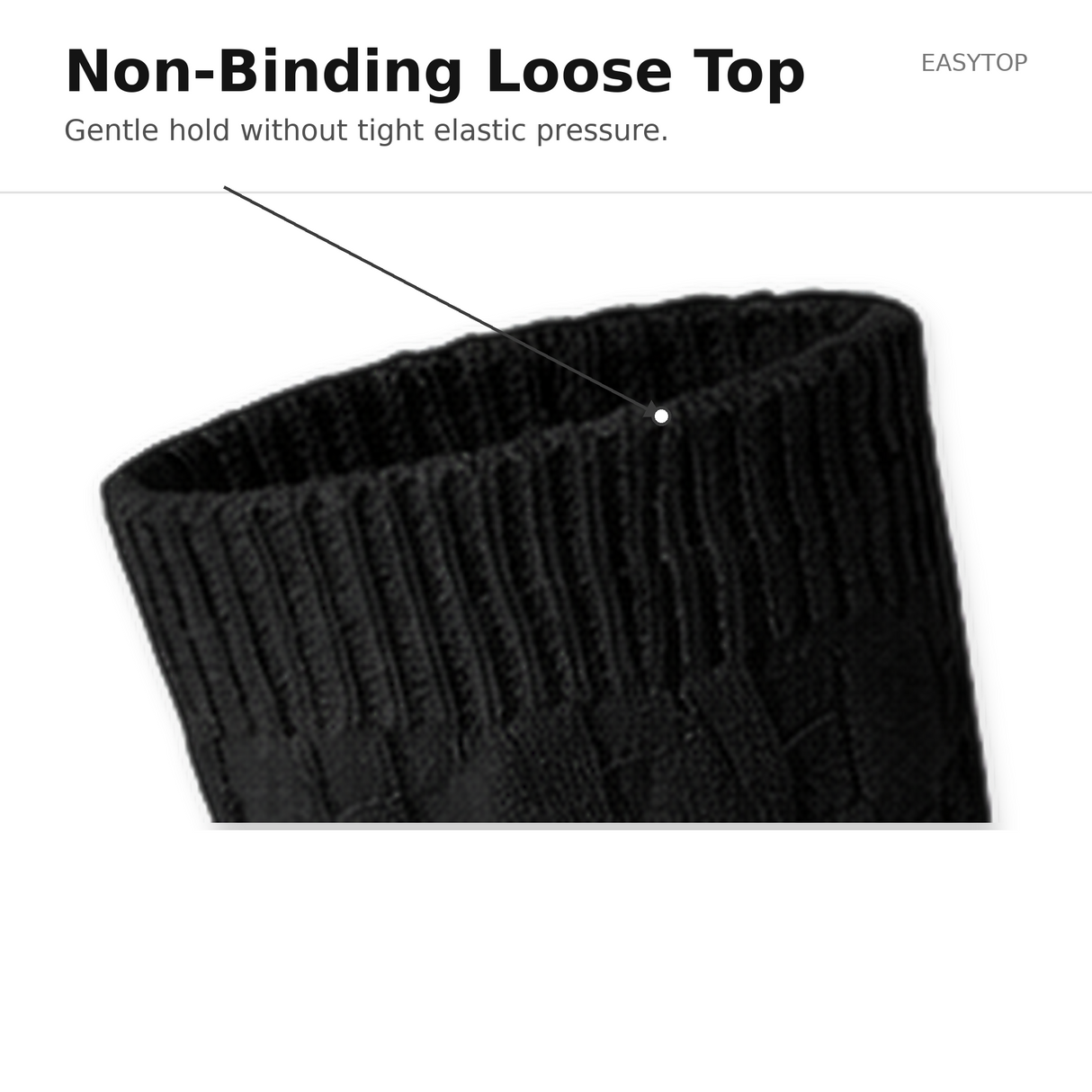 Easytop Cotton Diabetic Socks Black