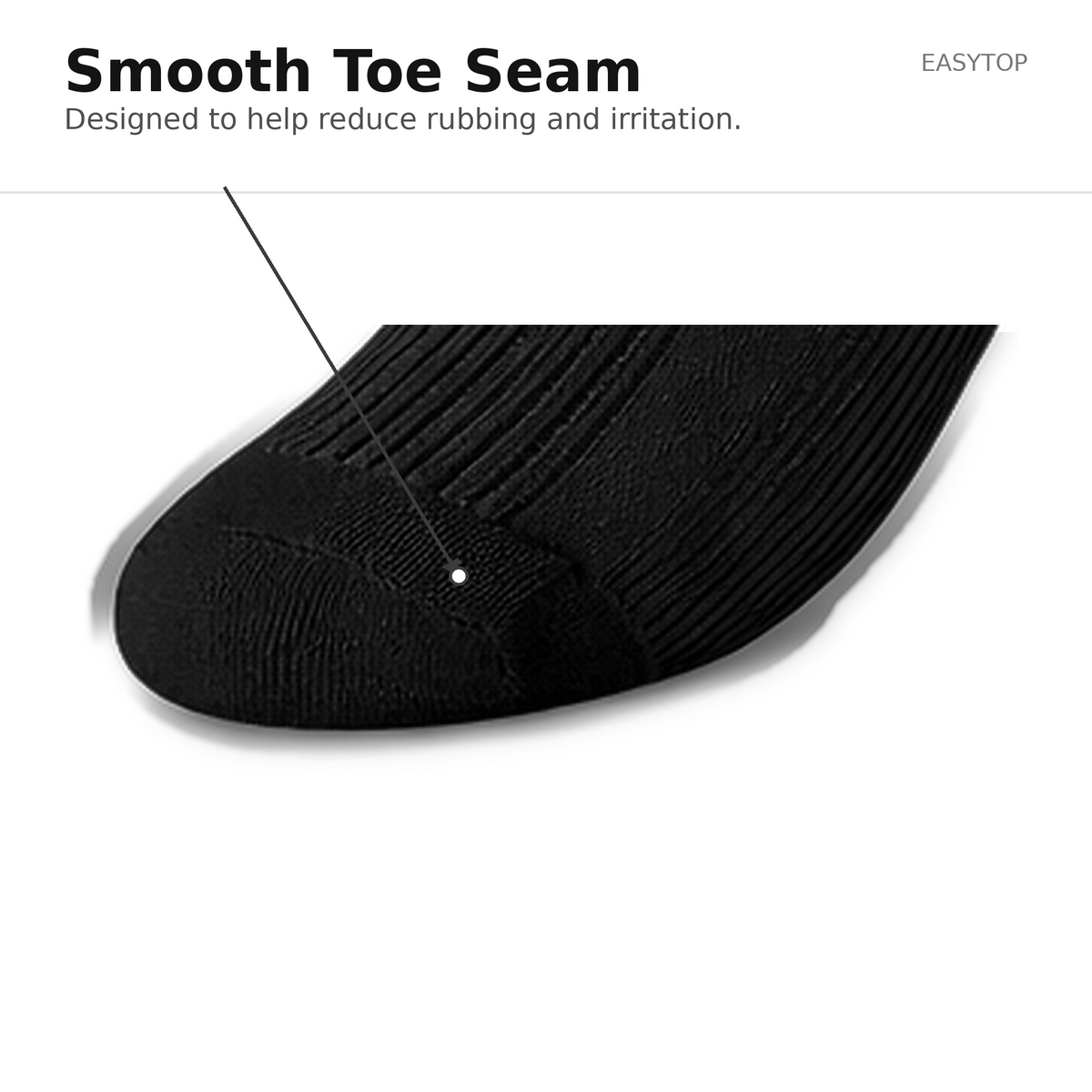 Easytop Cotton Diabetic Socks Black