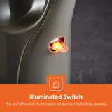 1.7L 'NORDIC GREY' RAPID BOIL ELECTRIC KETTLE