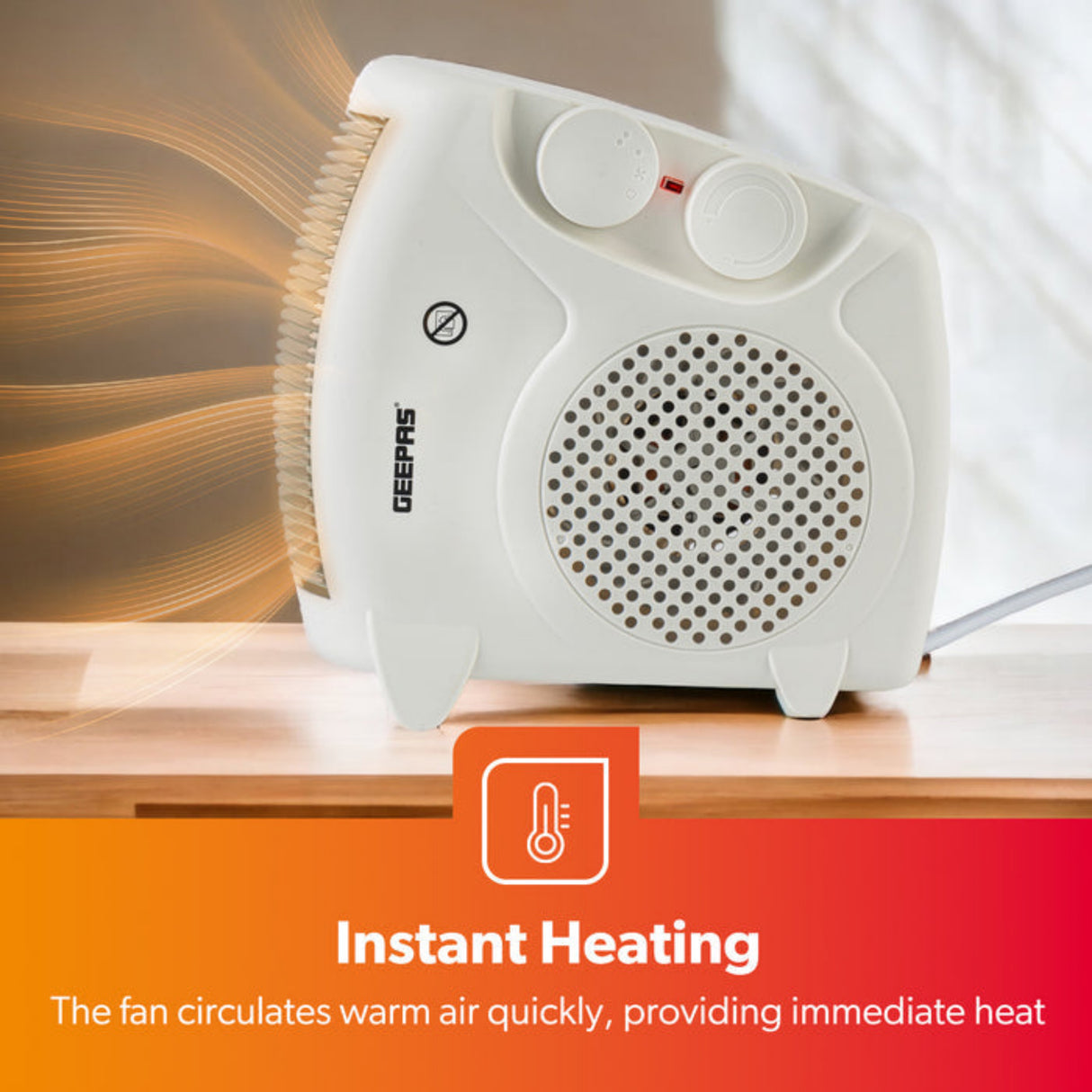 2000W PORTABLE UPRIGHT POWERFUL ELECTRIC FAN HEATER