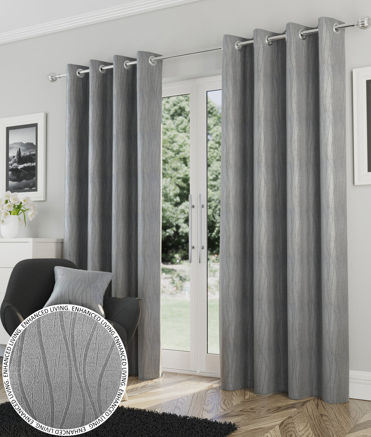 Goodwood Ready Made Blackout Thermal Eyelet Top Curtains