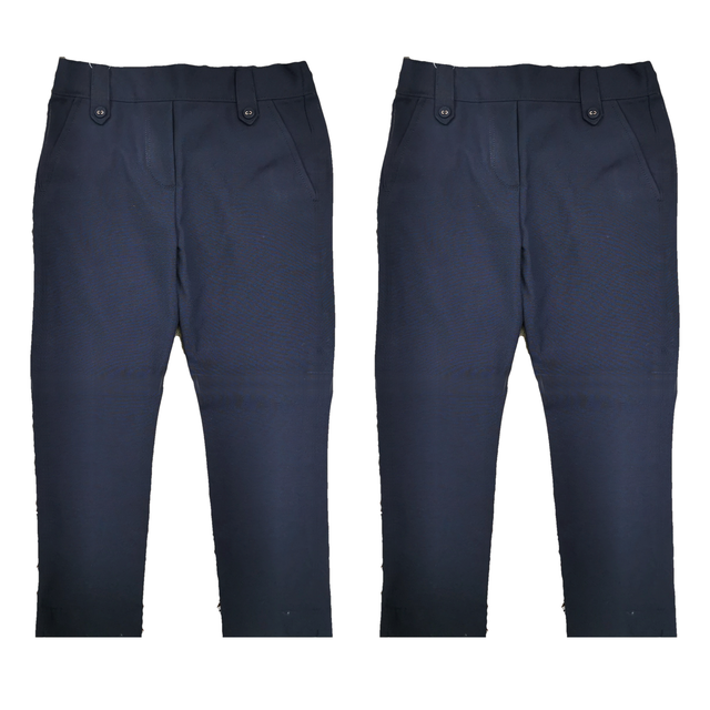 Girls Regular Fit School Trouser 2 Pack