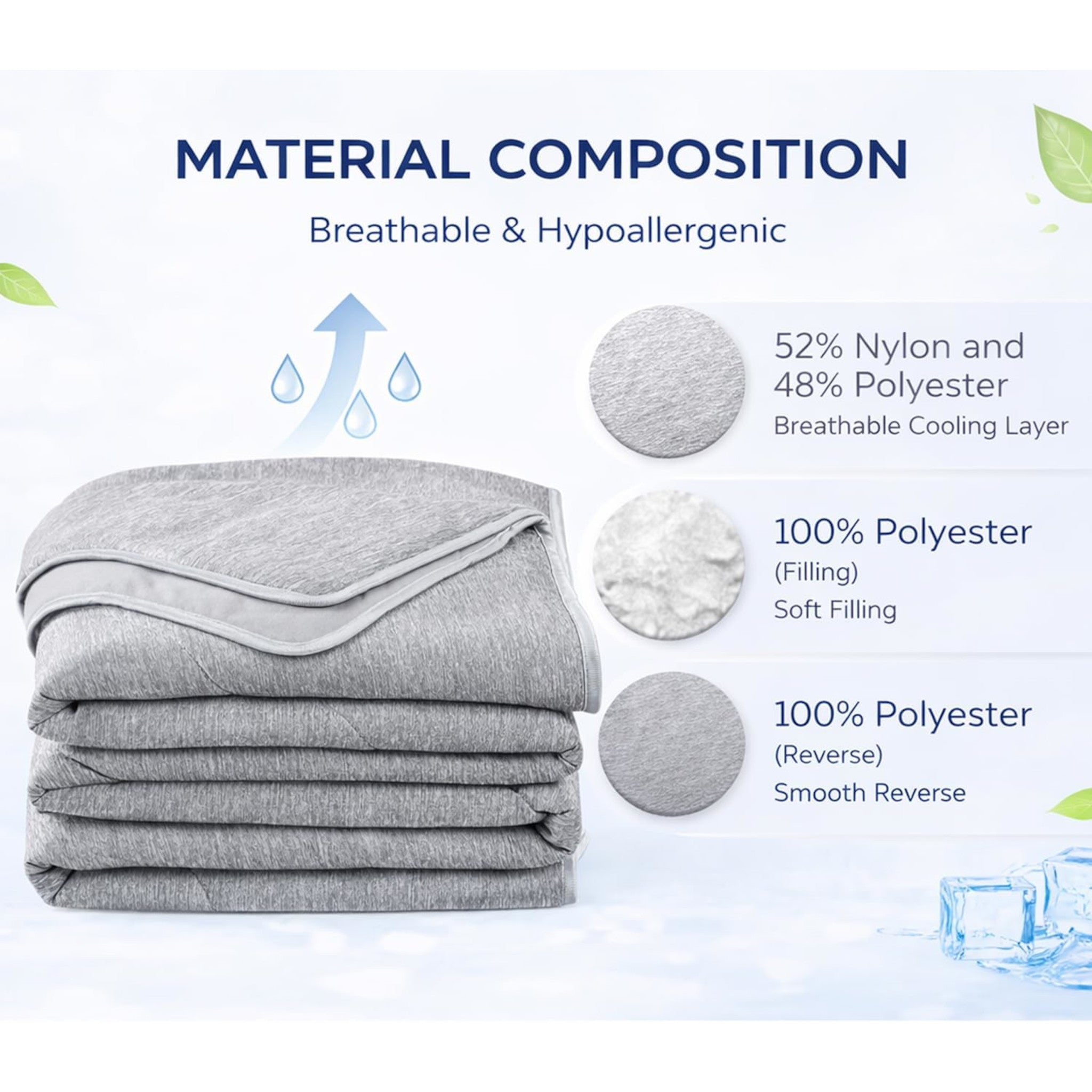 King Cooling Quilt Grey (200x220cm)