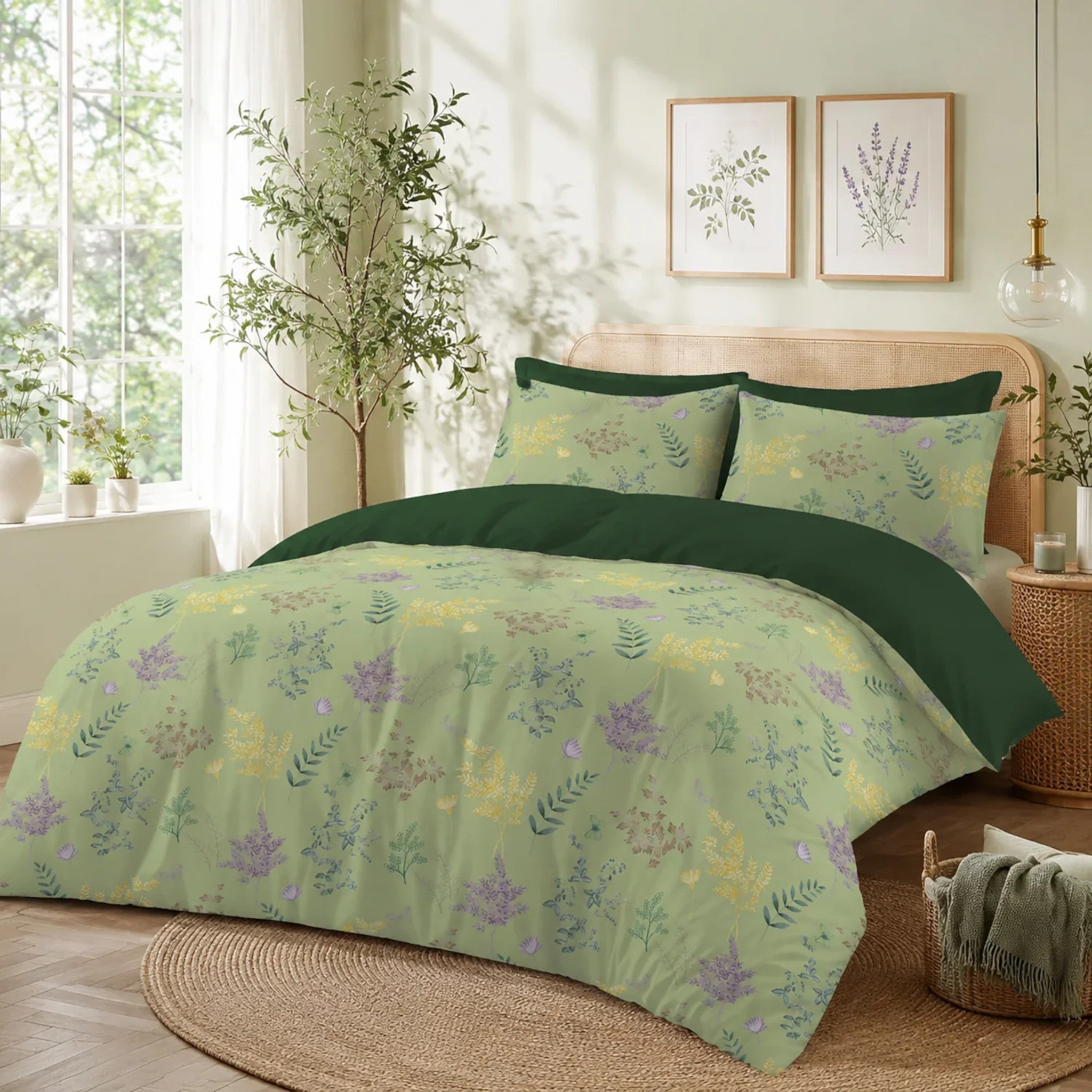 Nest & Rest Hadassah Green Complete Bedding Set Double