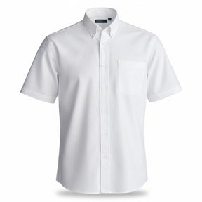 Henbury H555 Mens Short Sleeved Oxford Shirt White