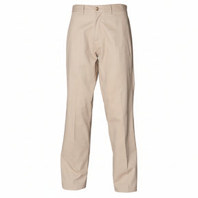 Henbury H600 Men's Teflon Coated Flat Fronted Chino Trousers Stone