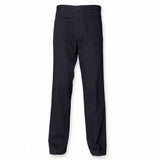 Henbury H608 Men's Teflon Coated Flat Fronted Chino Trousers Navy
