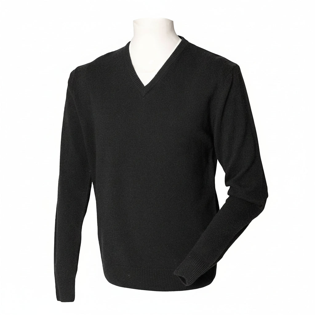 Henbury H730 100% Lambswool V-Neck Jumper