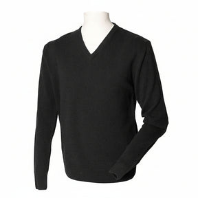 Henbury H730 100% Lambswool V-Neck Jumper