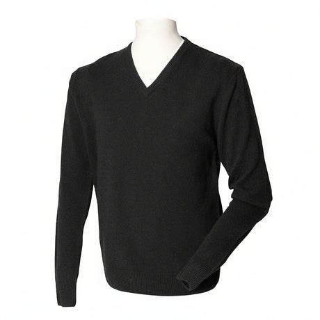 Henbury H730 100% Lambswool V-Neck Jumper
