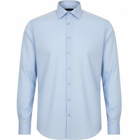 Hensbury H532 Men's Long Sleeve Stretch Shirt Light Blue