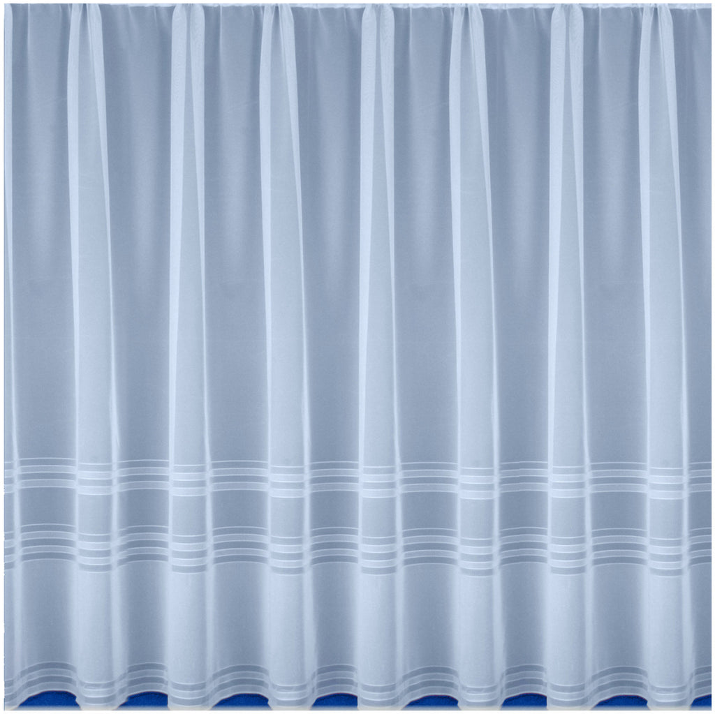 Hudson White Panel Net Curtain – Modern Window Treatment for Any Room