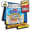 Panda Glory Super Soaker Mega Absorbent Kitchen Towel 2ply (4 Rolls Per Pack)