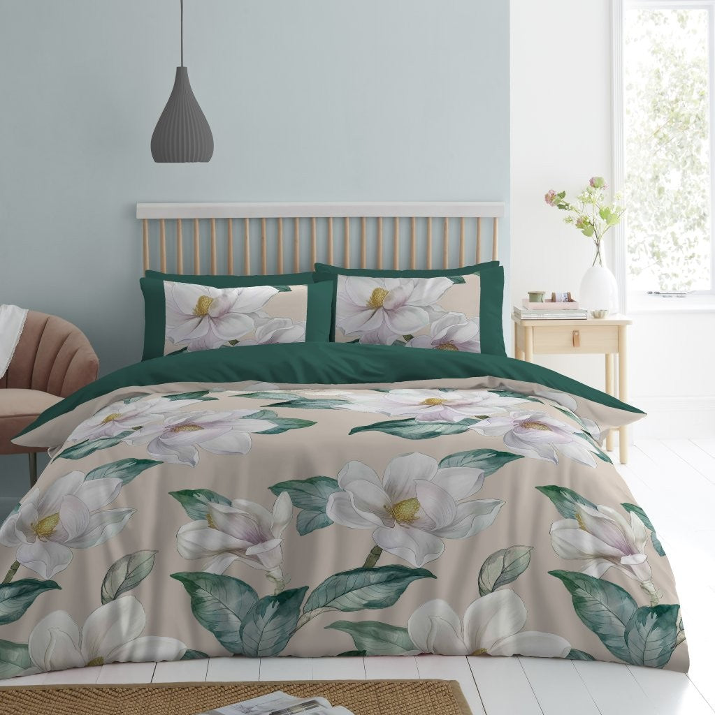 Bella Flora Myla Natural Microfibre Duvet Cover Set King
