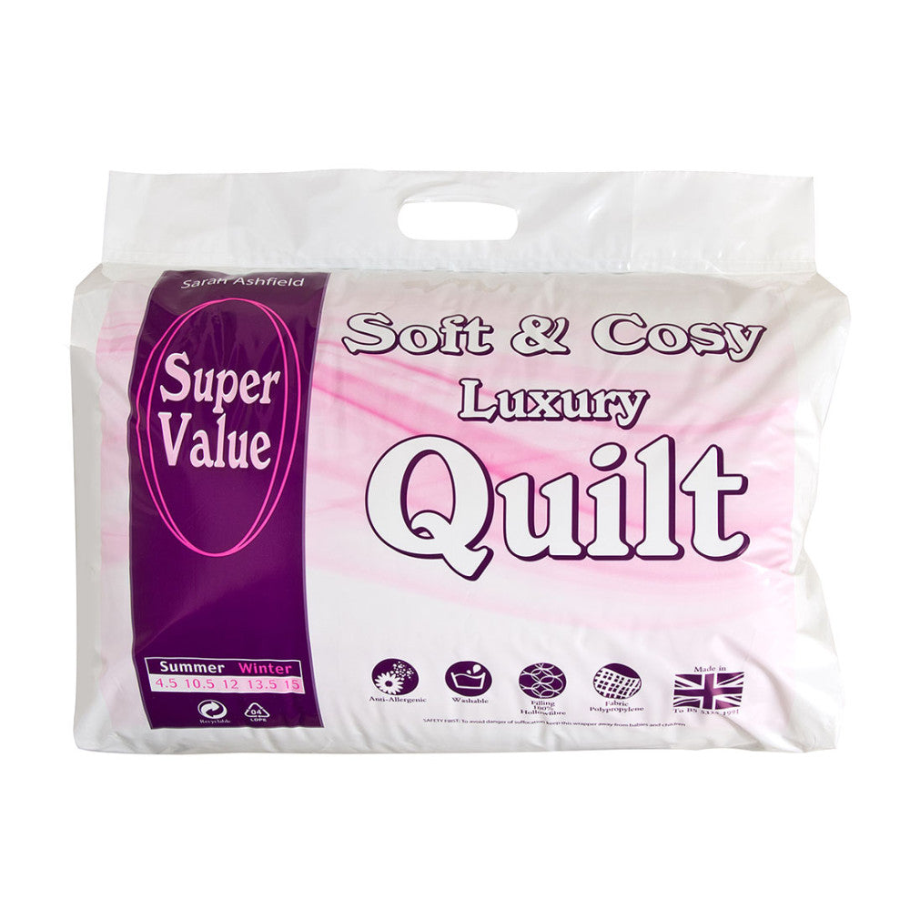 10.5 TOG Soft and Cosy Luxury Quilt Hollow Fibre Polypropylene Anti-Allergenic