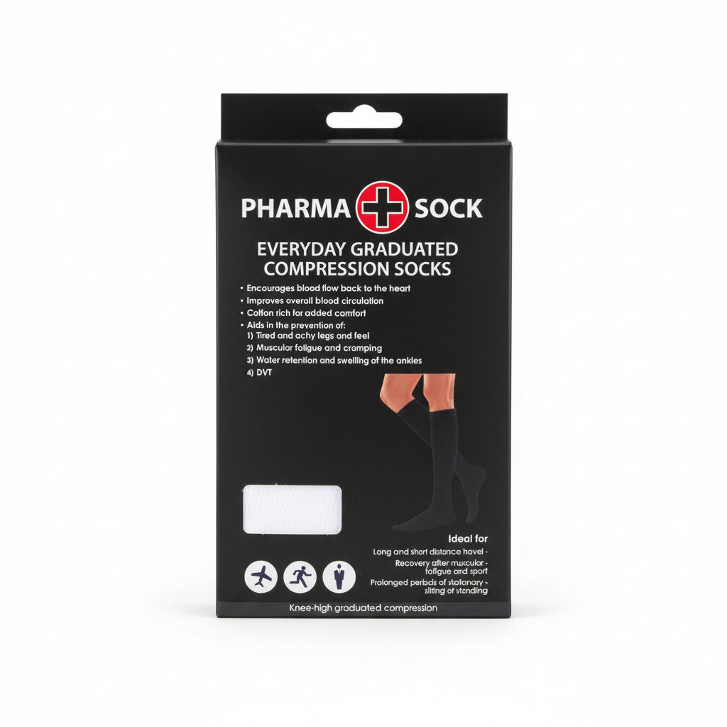 Pharma+Sock Everyday Graduated Compression Socks (8–15 mmHg) – Knee High