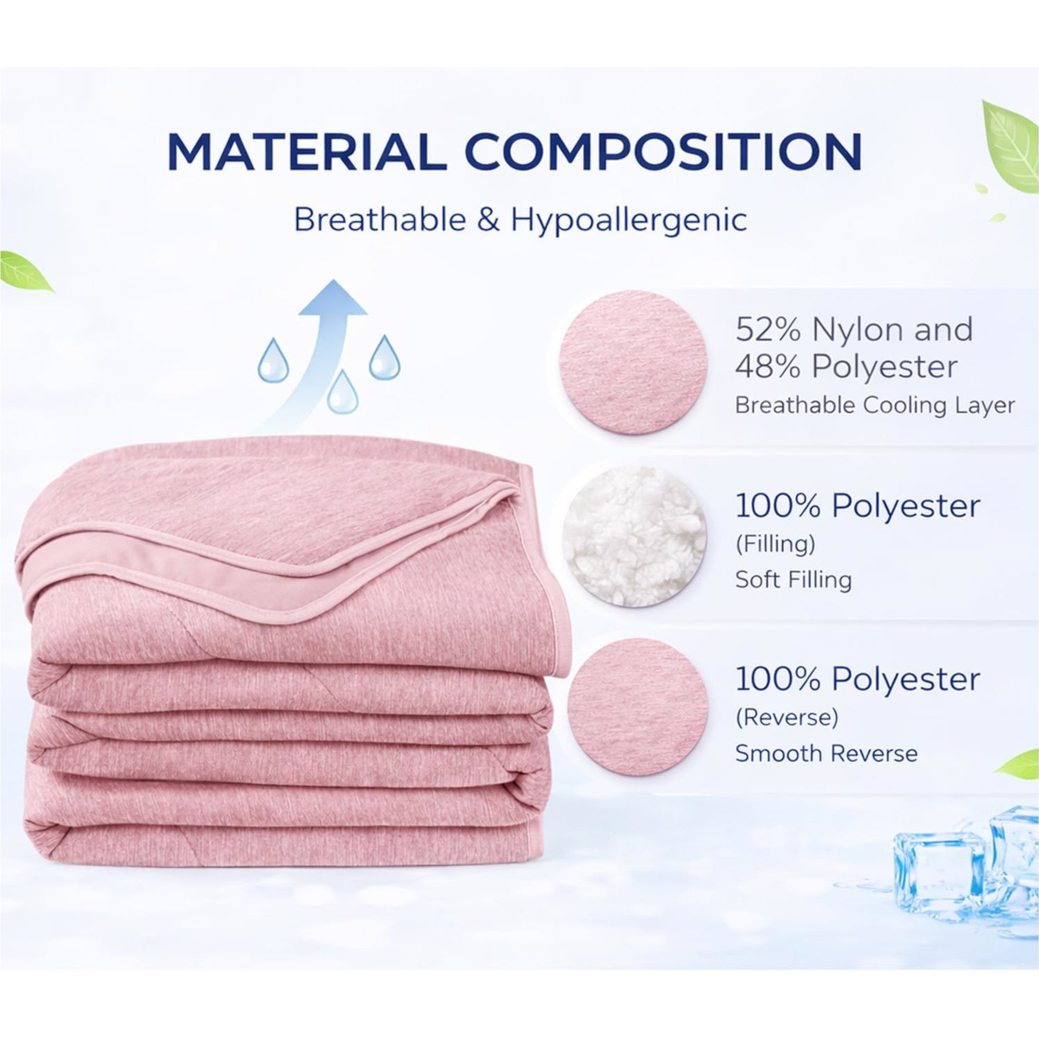 Single Cooling Quilt Pink (130x170cm)