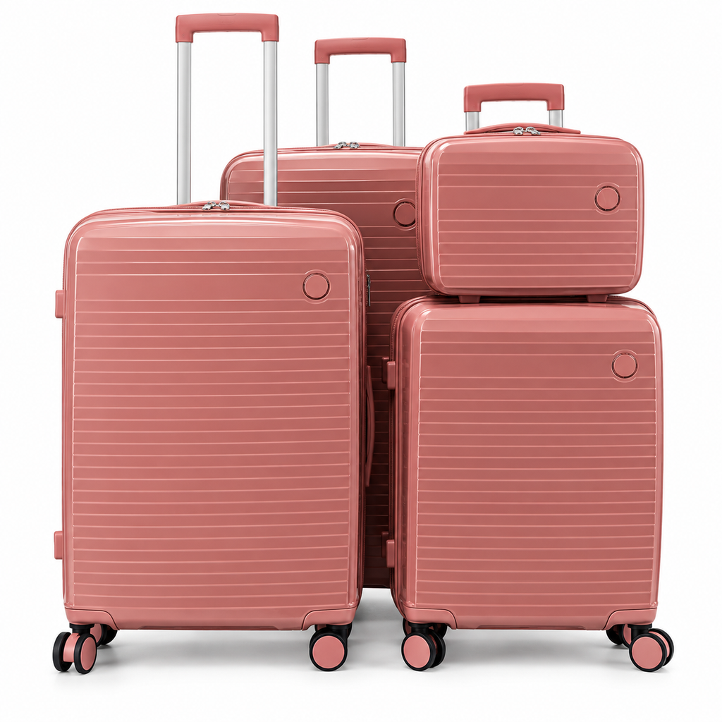 4-Piece Hard Shell Luggage Set with Vanity Case