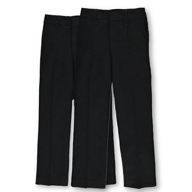 Boys Black Slim Fit School Trouser 2 Pack
