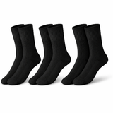 Easytop Men's Cotton-Rich Non-Elastic Diabetic Socks | Non-Binding Loose Top | 3 Pack
