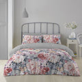 Nest and Rest Tilly Floral Duvet Set Double Blush Pink Grey
