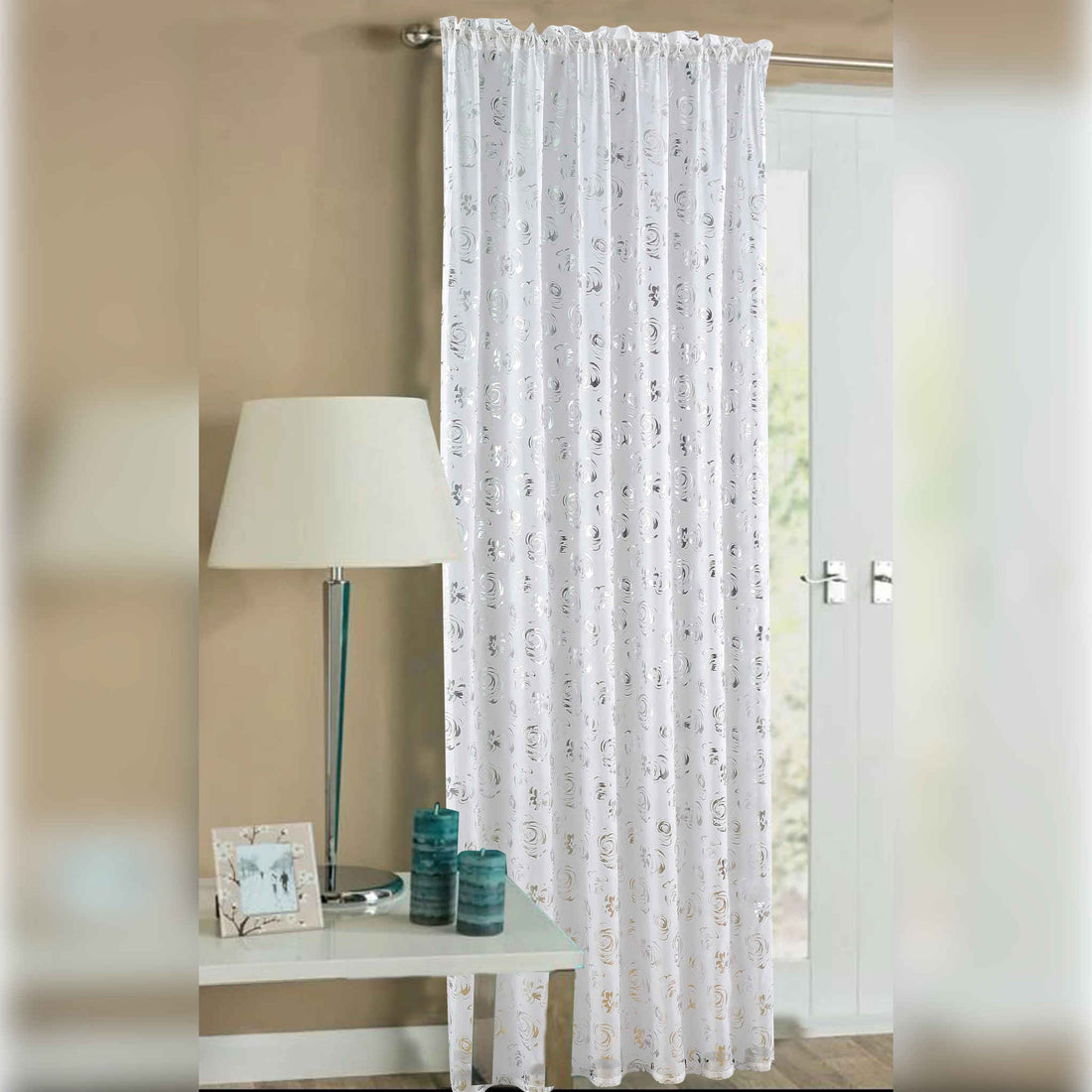 Velosso Geneva Voile Panels Tape Top Curtains | 59x48in