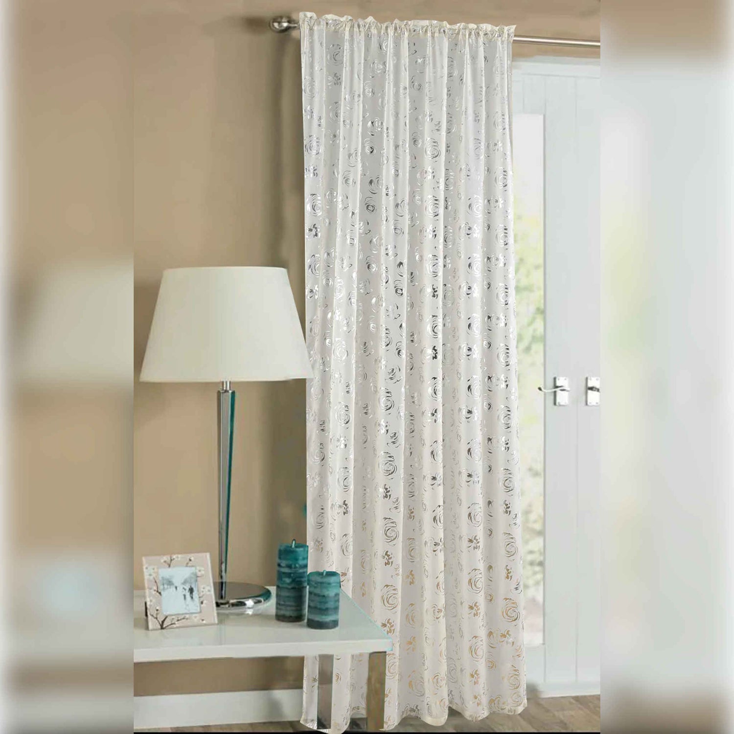 Velosso Geneva Voile Panels Tape Top Curtains | 59x90in