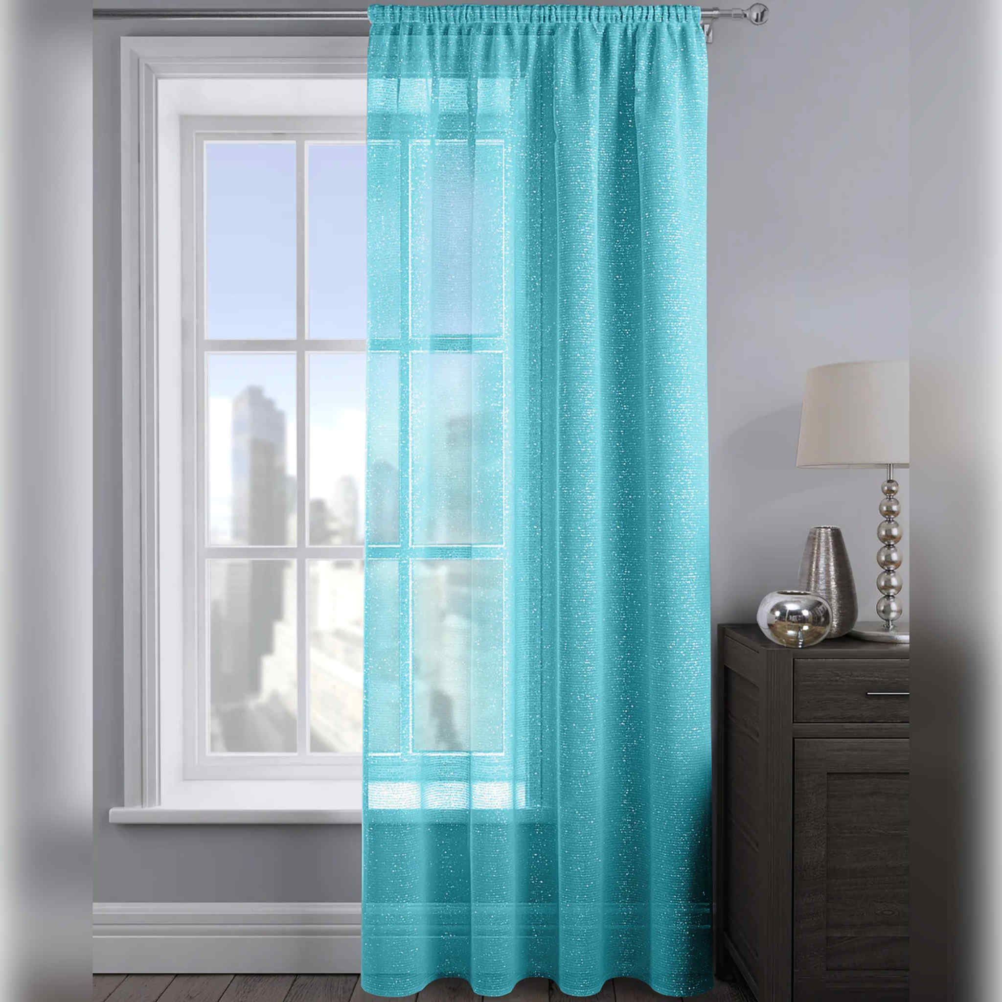 Velosso Alessandria Voile Panels Tape Top Curtains | 54x72in