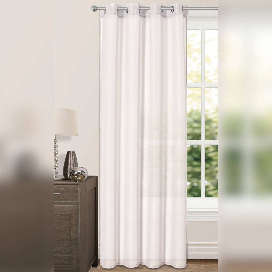 Intimates Riva Voile Panels Ring Top Eyelet Curtains | 59x54in