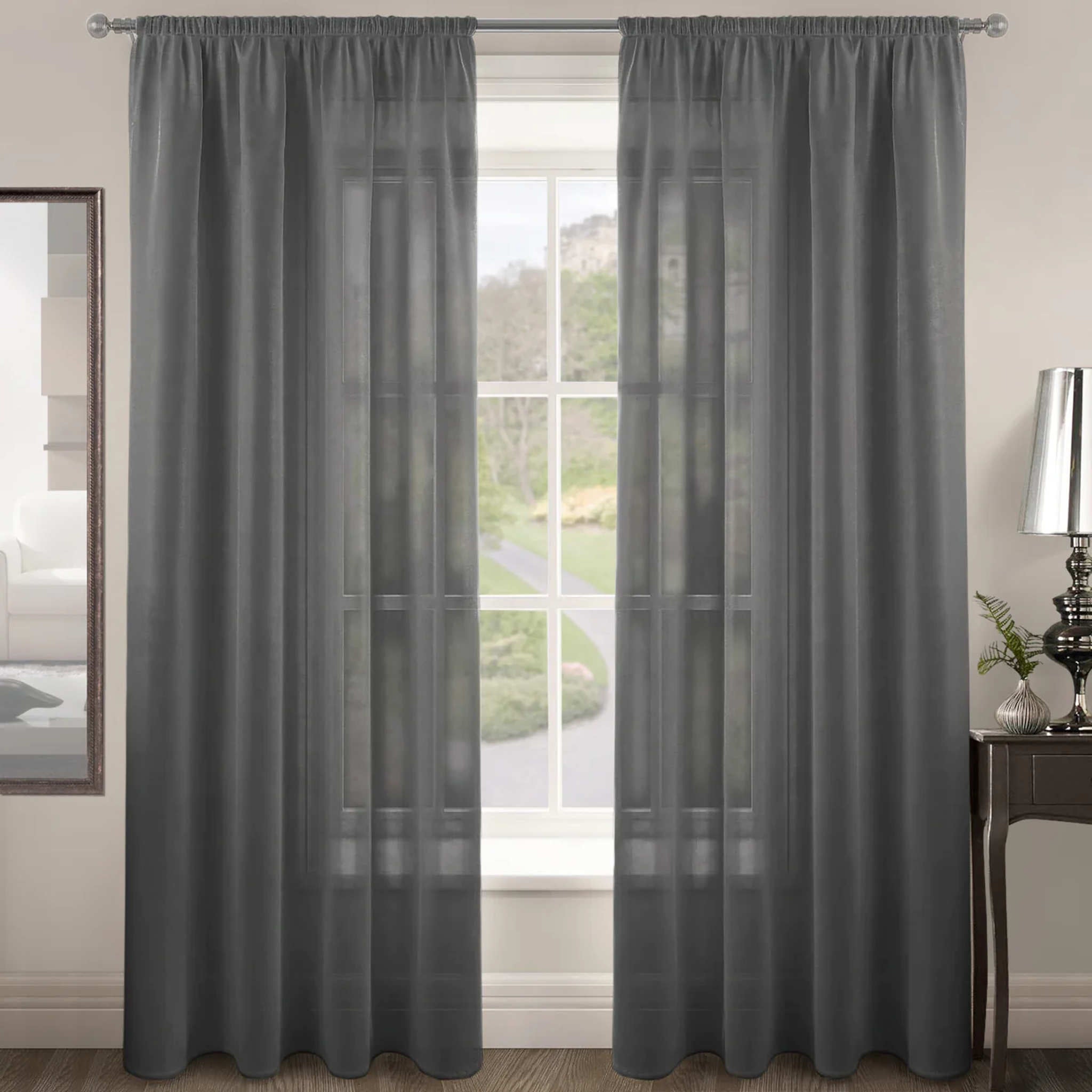 Intimates Riva Voile Panels Tape Top Curtains | 59x72in