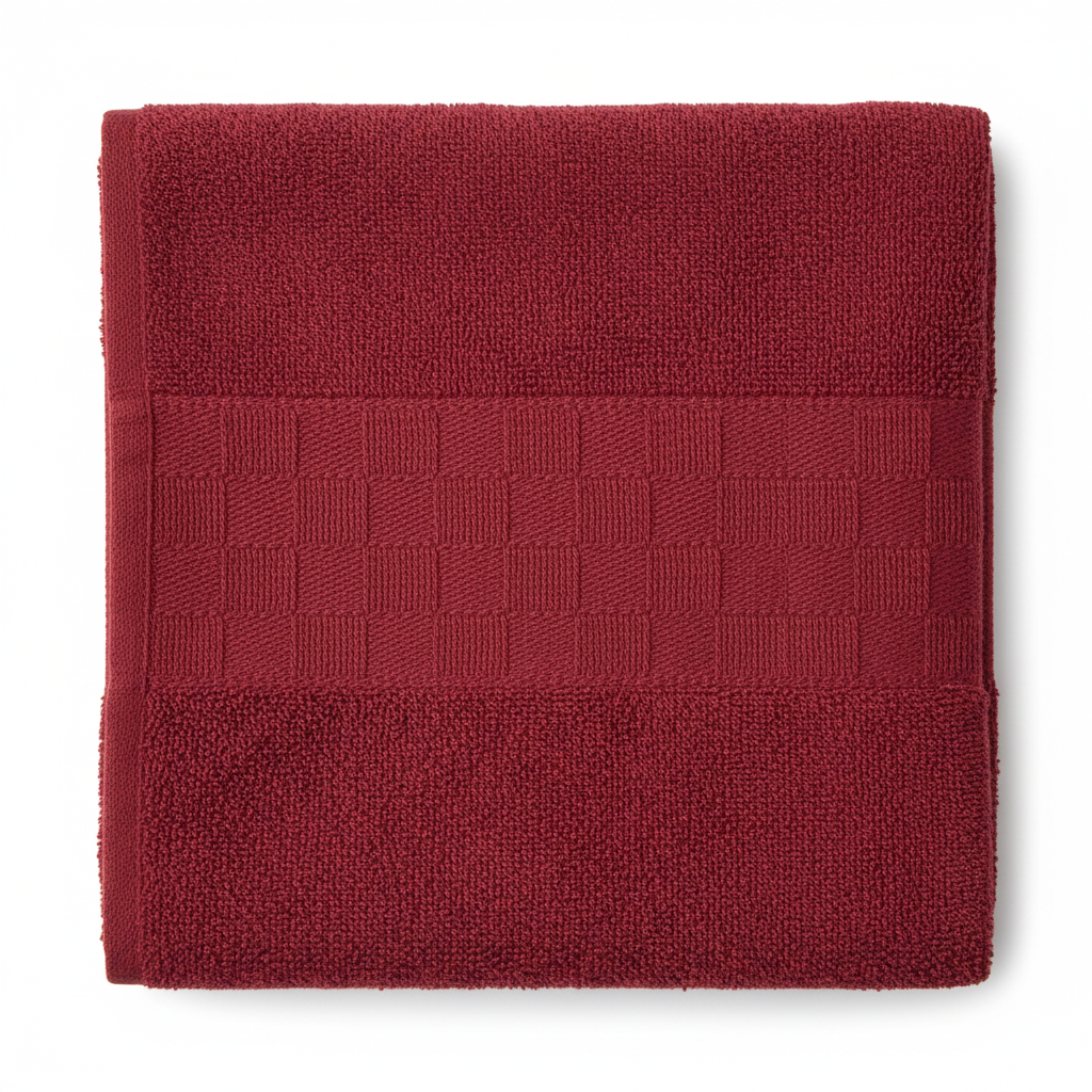 Deep Red Face Towel
