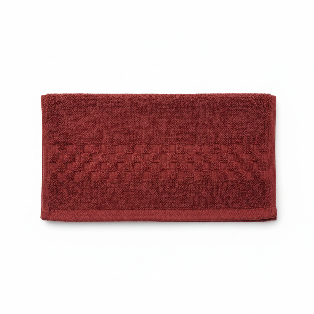 Deep Red Face Towel