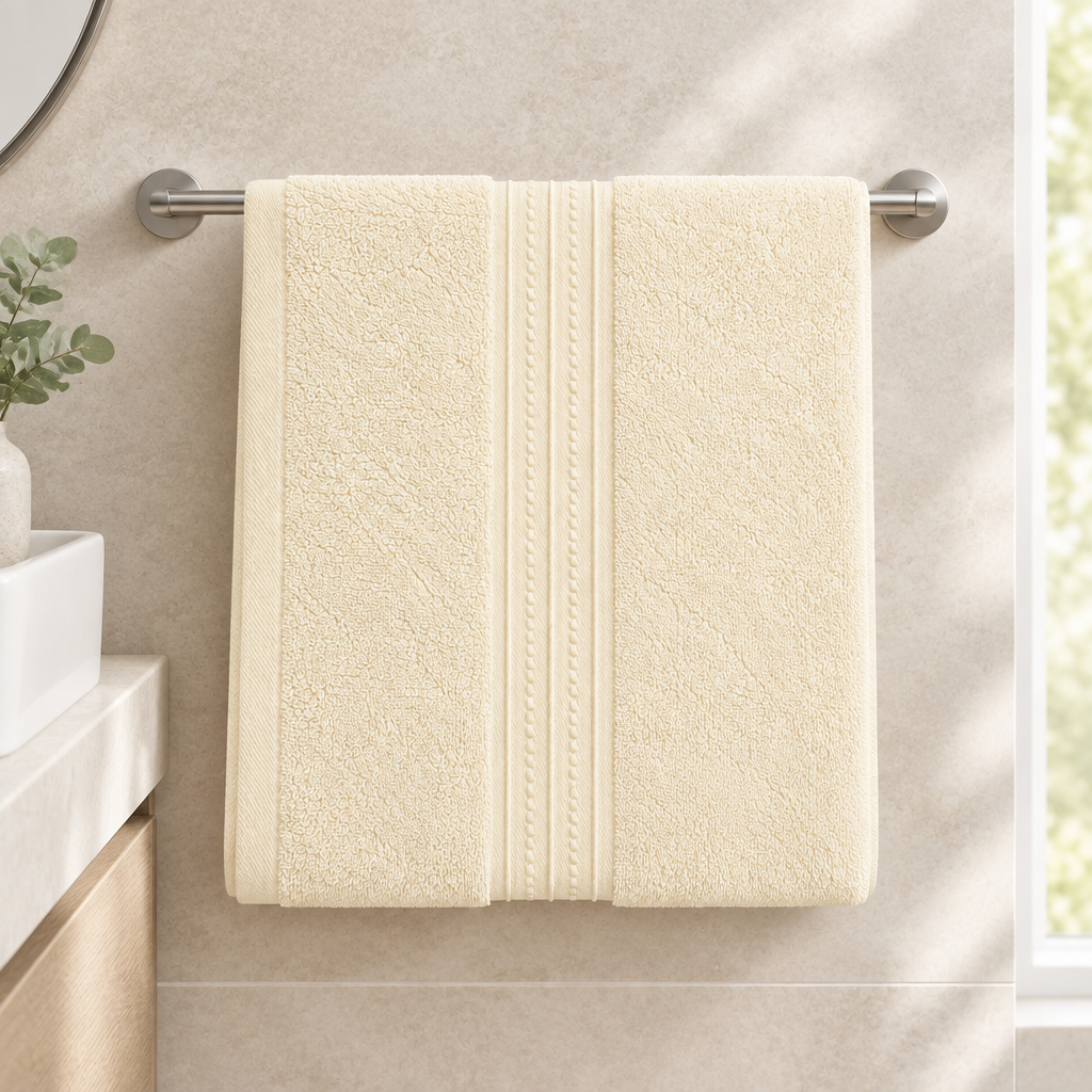 Vintage Spa Bath Towel 27"x54" 100% Cotton Soft Absorbent
