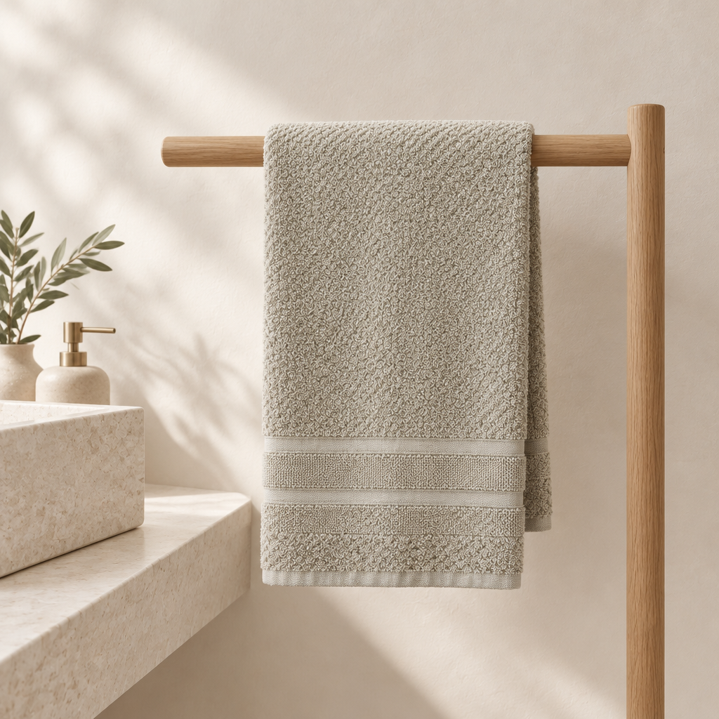 Feather & Stitch Hand Towel 16"×28" 100% Cotton Soft Absorbent 6 Colours