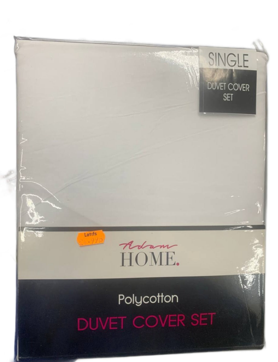 Adam Home Polycotton Duvet Set White