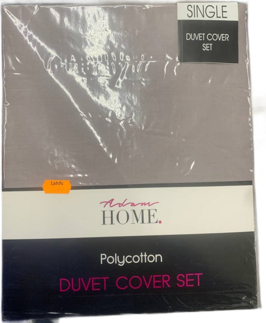 Adam Home Polycotton Duvet Set Grey