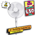 Prem-i-Air 16" Oscillating Pedestal Fan with 3 Speed Settings